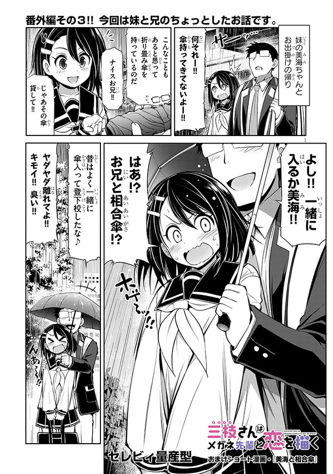 Saegusa-san wa Megane-senpai to Koi wo Egaku Chap 7.5 - Next Chap 8.5