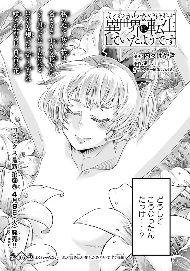 よくわからないけれど異世界に転生していたようです, 稀里糊涂异世重生 Chap 106.1 - Next Chap 107.1