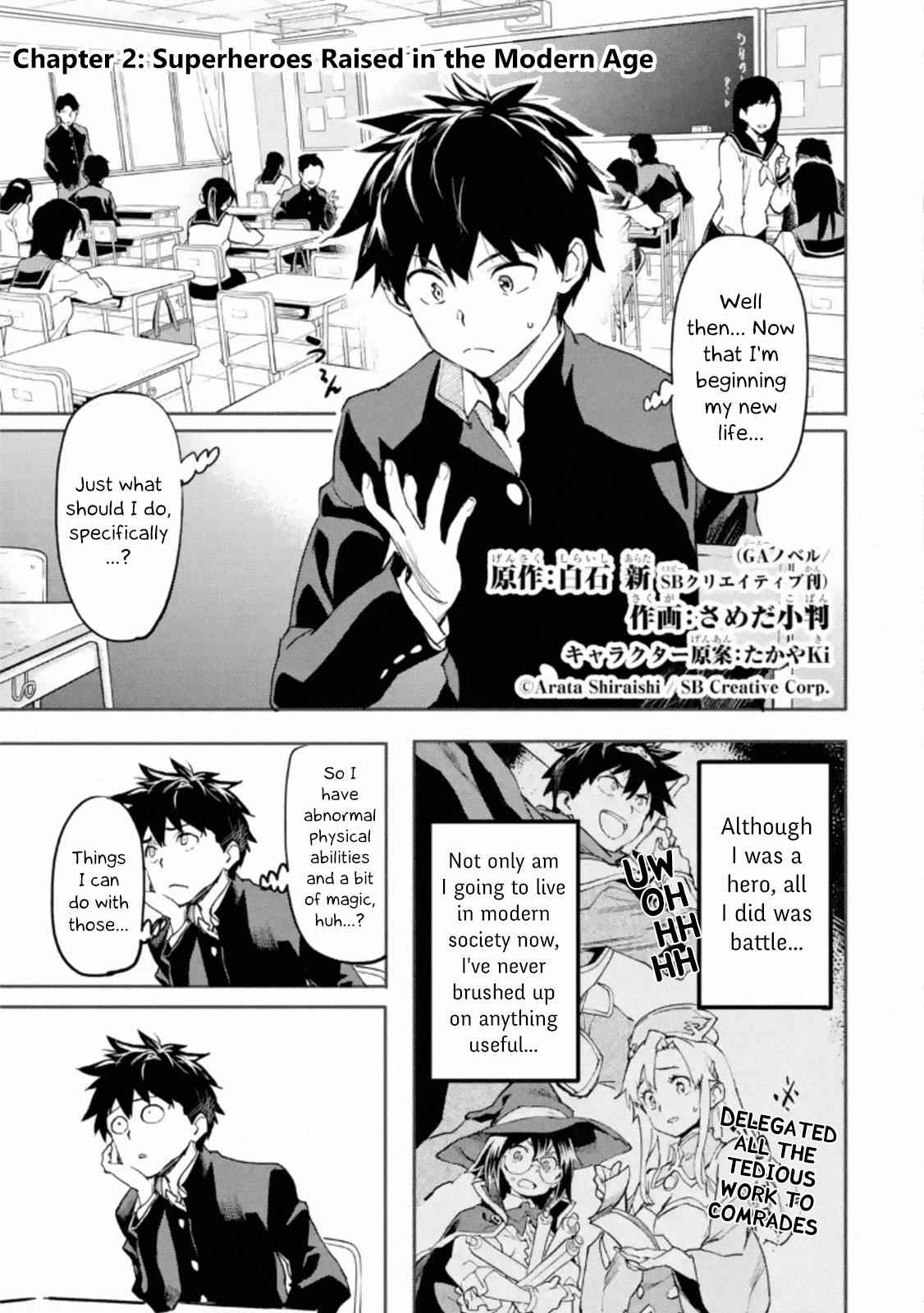 The Hero Who Returned Remains the Strongest in the Modern World Chap 2.1 - Next Chap 3.1