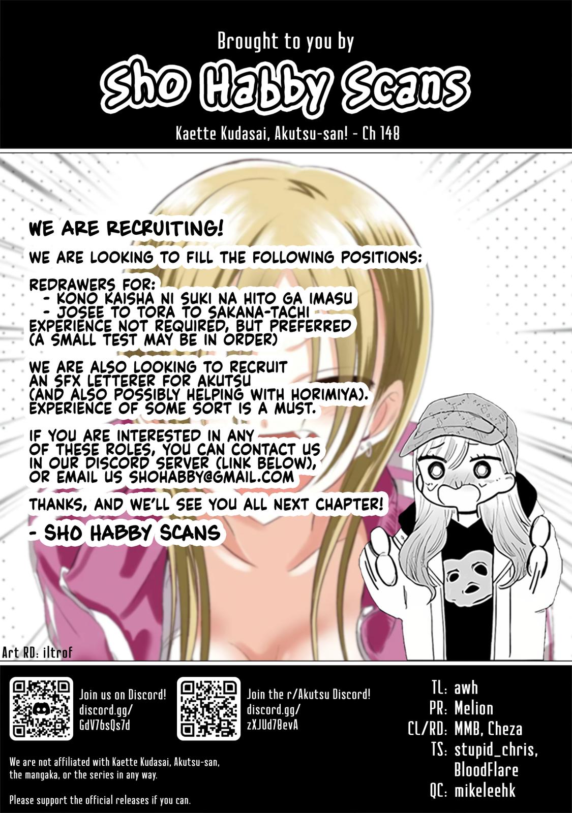 Please Go Home, Miss Akutsu! Chap 148 - Next Chap 149