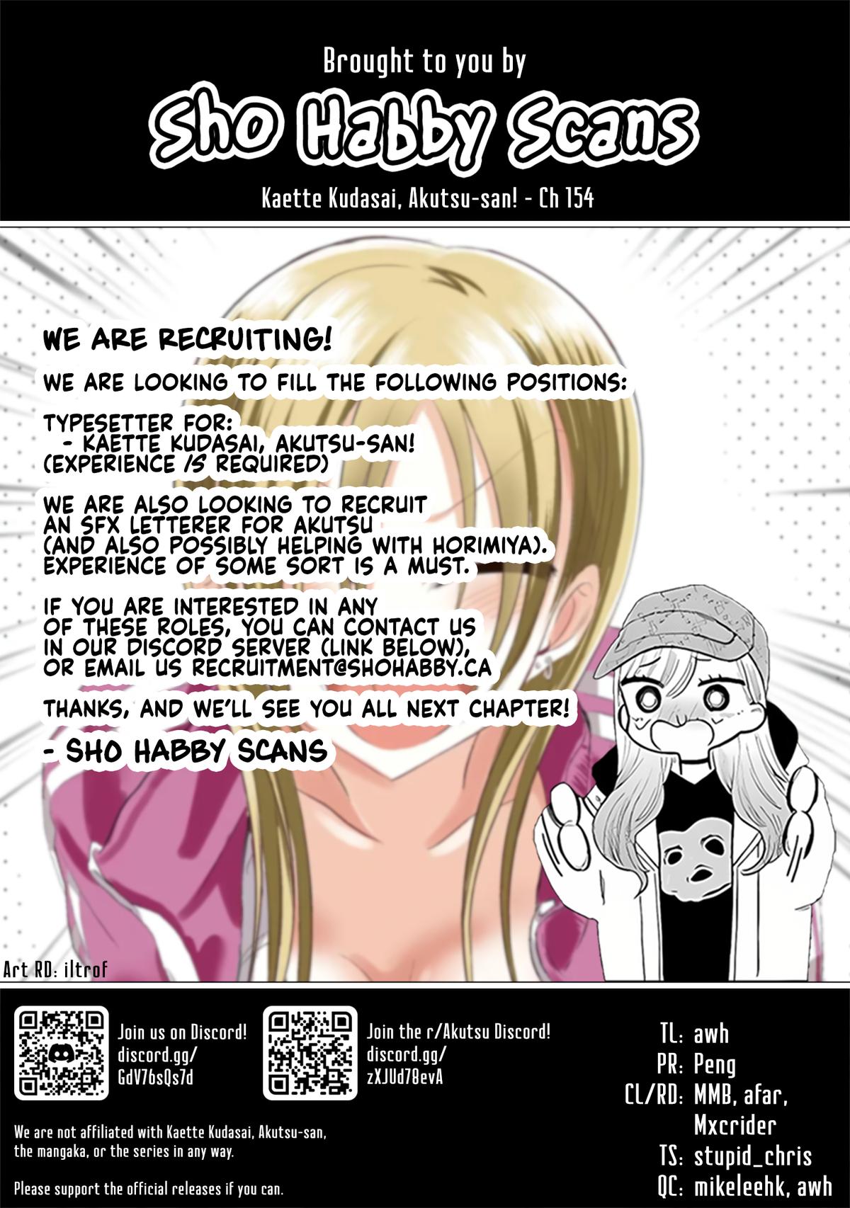 Please Go Home, Miss Akutsu! Chap 154 - Next Chap 155