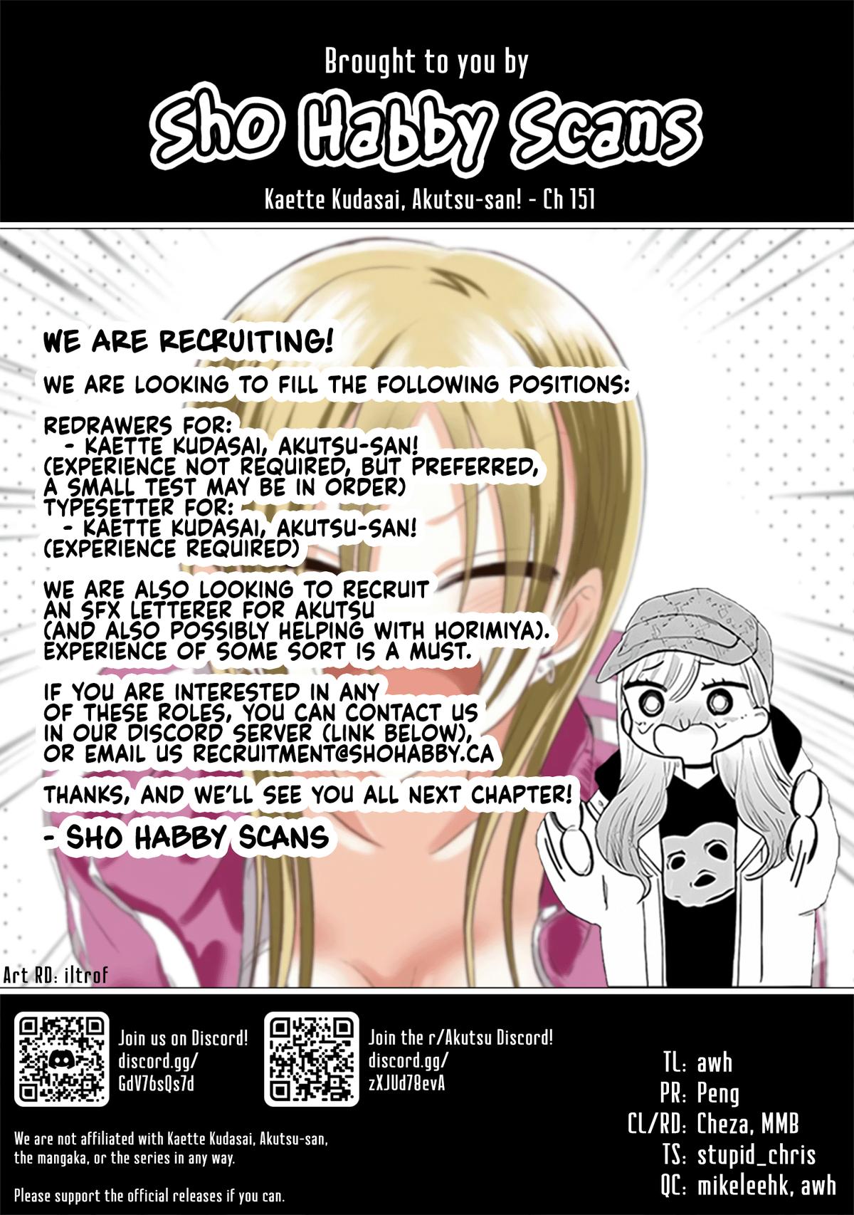 Please Go Home, Miss Akutsu! Chap 151 - Next Chap 152