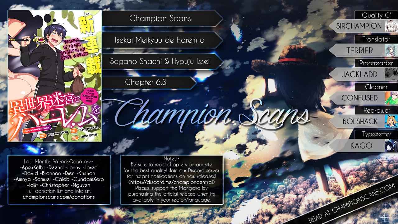 Isekai Meikyuu de Harem o Chap 6.3 - Next Chap 7.3