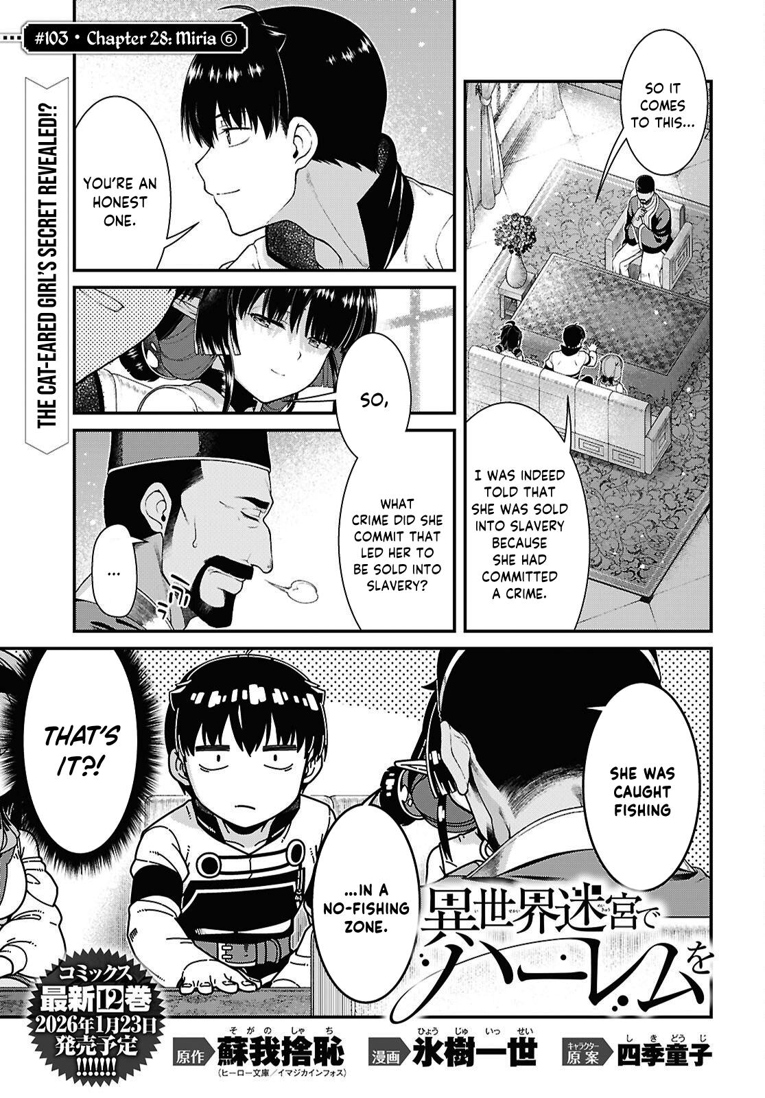 Isekai Meikyuu de Harem o Chap 103 - Next Chap 104