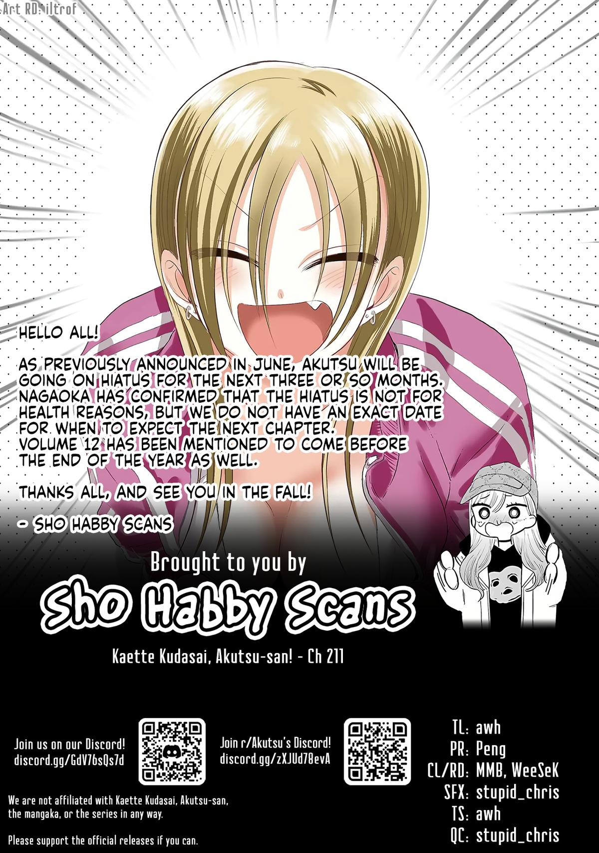 Please Go Home, Miss Akutsu! Chap 211 - Next Chap 212