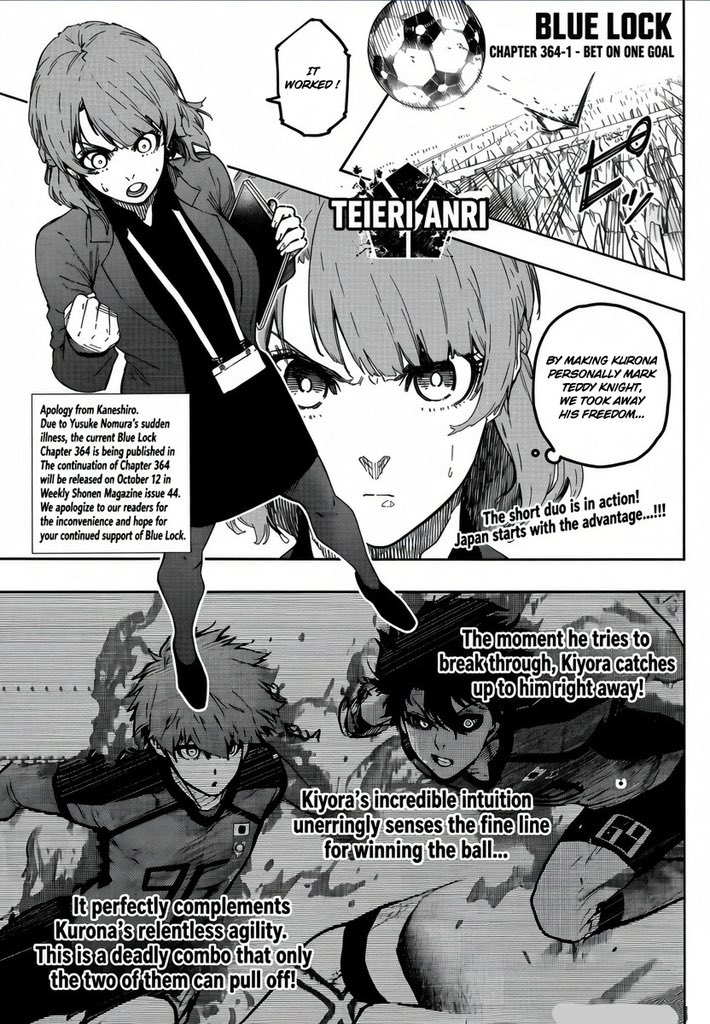 Blue Lock Chap 364 - Next Chap 365