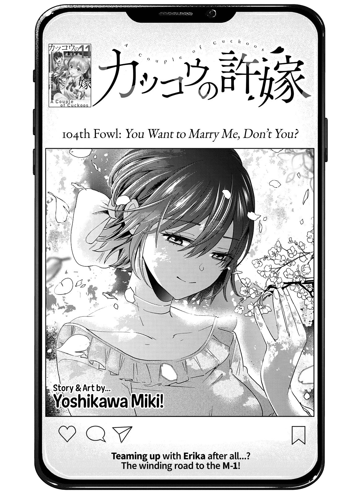 Kakkou no Iinazuke Chap 104 - Next Chap 105