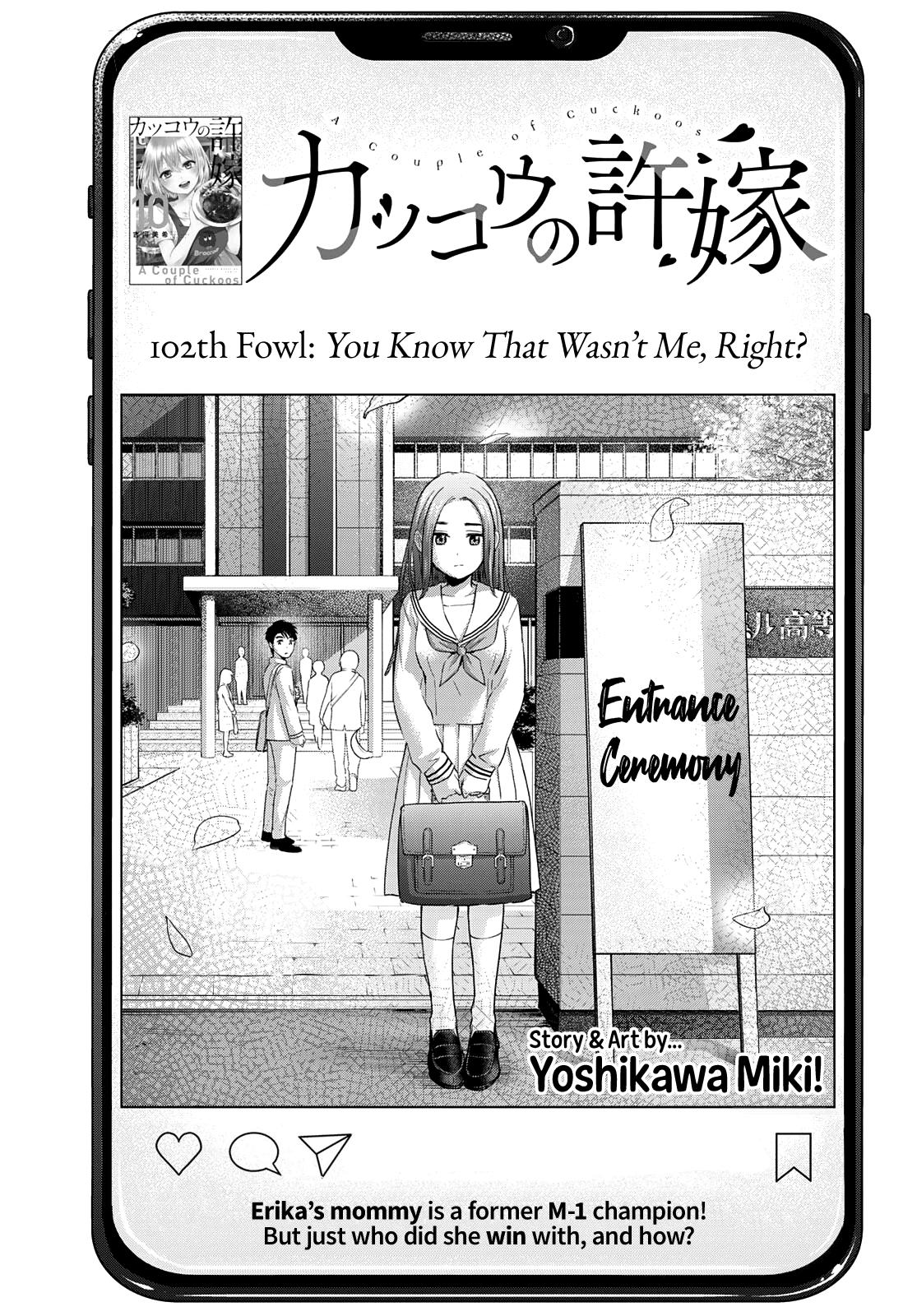 Kakkou no Iinazuke Chap 102 - Next Chap 103