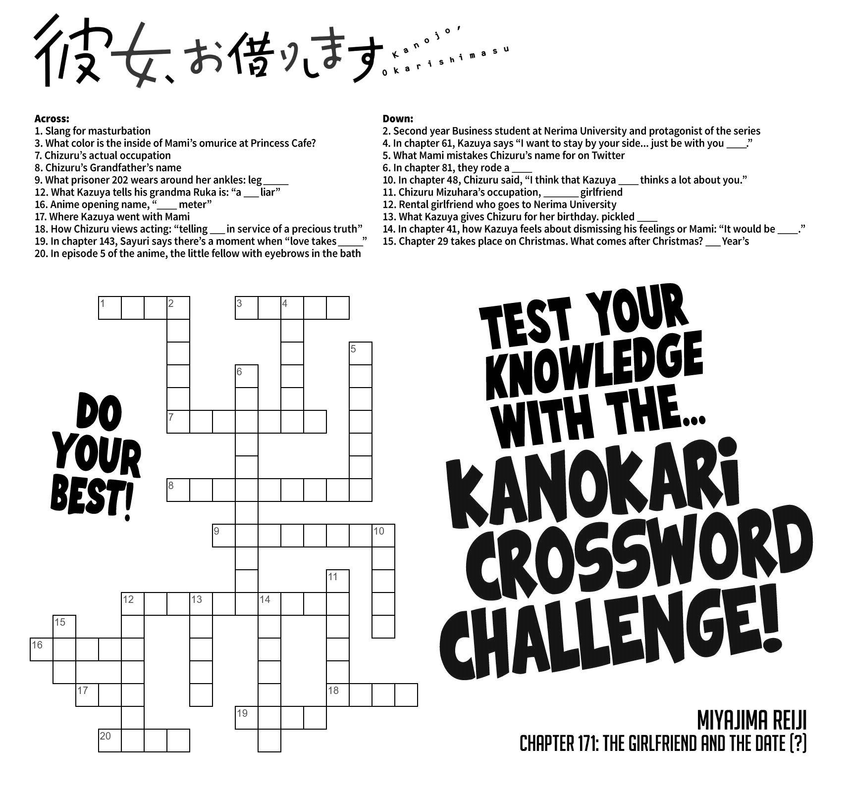 Rent-A-Girlfriend Chap 171 - Next Chap 172