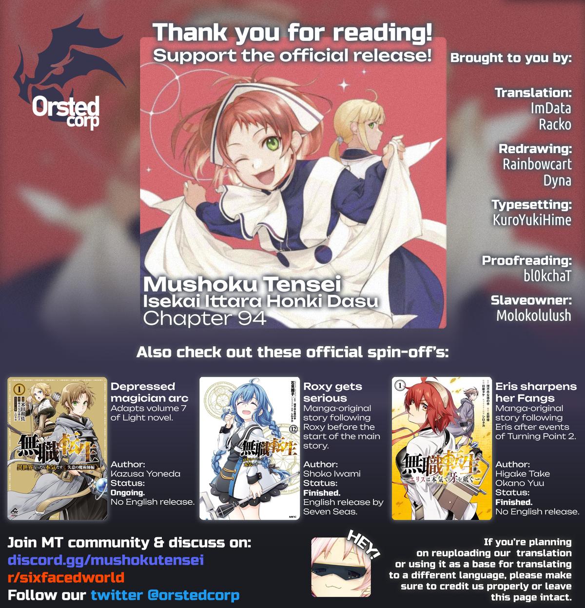 Mushoku Tensei – Isekai Ittara Honki Dasu Chap 94 - Next Chap 95