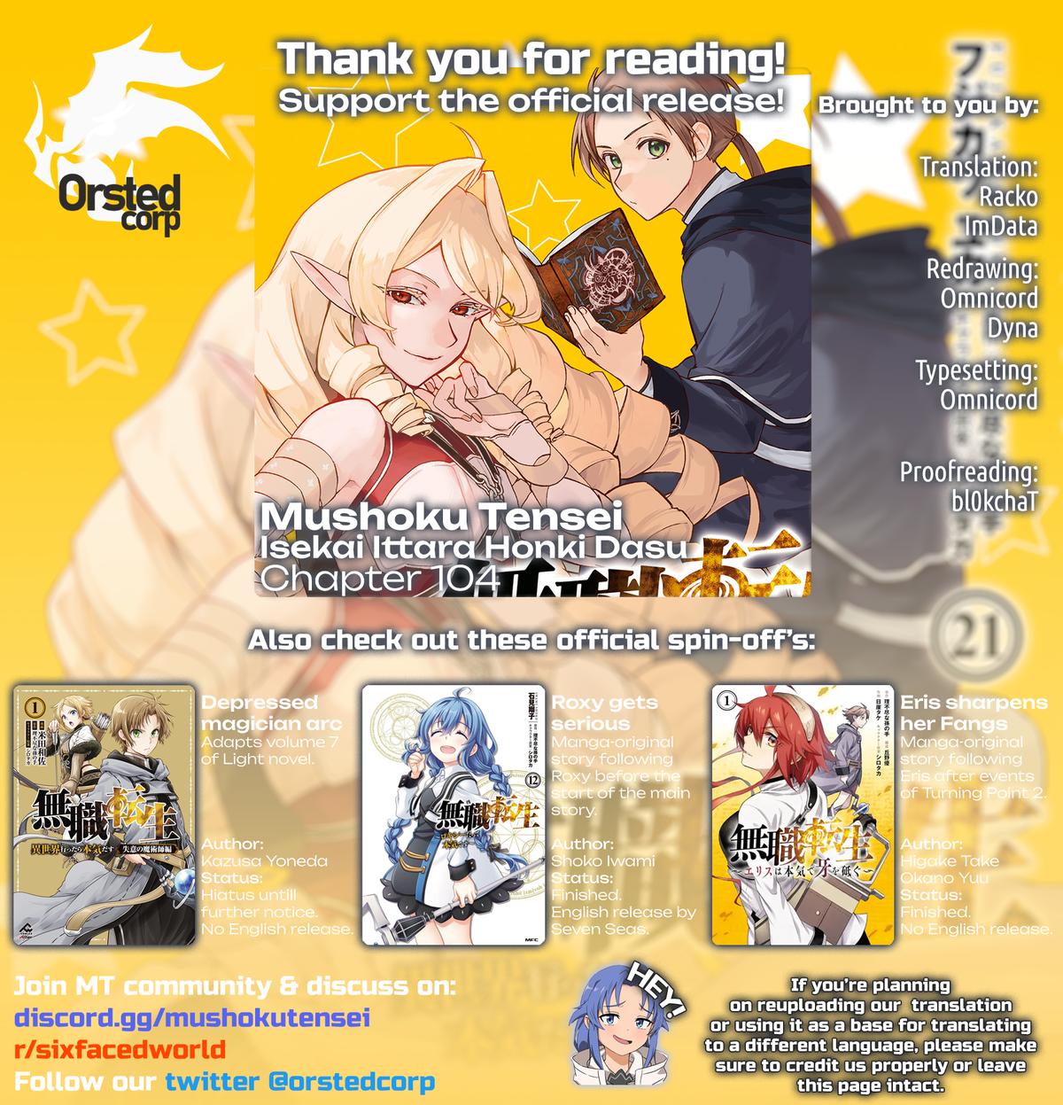 Mushoku Tensei – Isekai Ittara Honki Dasu Chap 104 - Next Chap 105