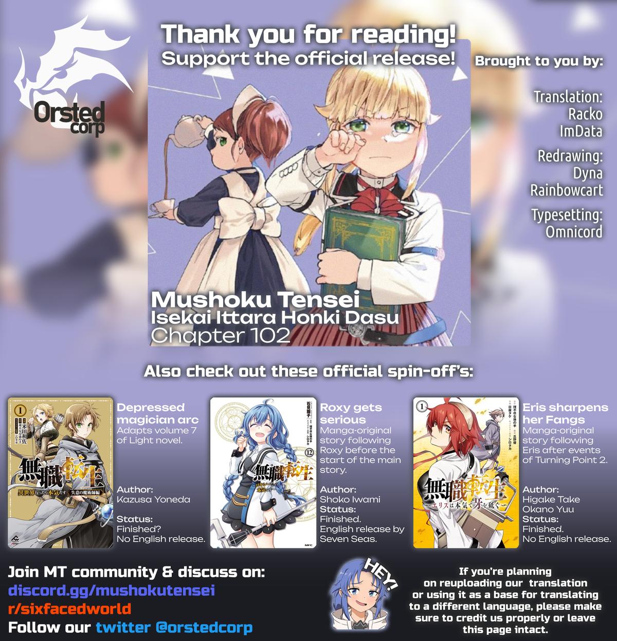 Mushoku Tensei – Isekai Ittara Honki Dasu Chap 102 - Next Chap 103