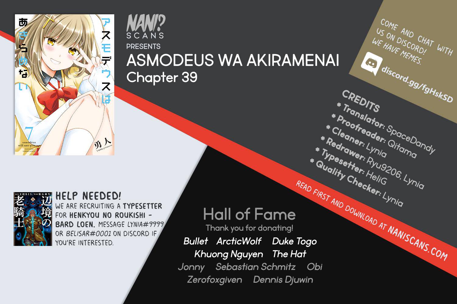 Asmodeus wa Akiramenai Chap 39 - Next Chap 40