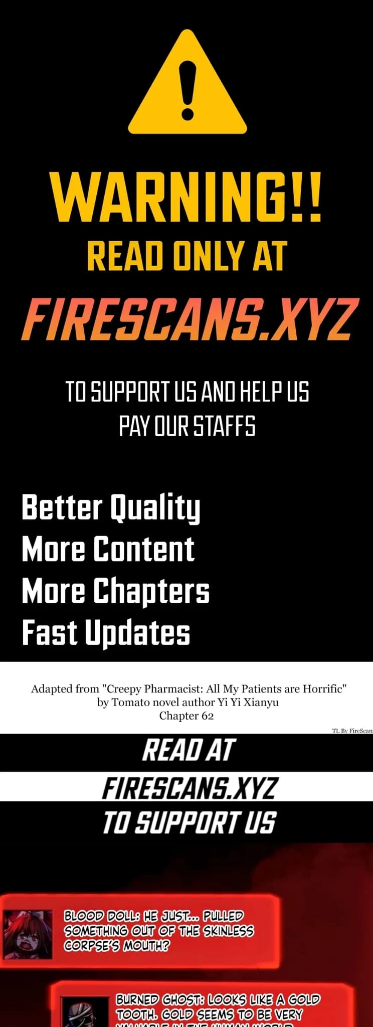 Creepy Pharmacist: All My Patients are Horrific Chap 62 - Next Chap 63